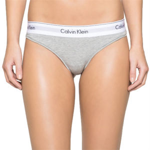 Calvin Klein dámské šedé tanga - XL (020)